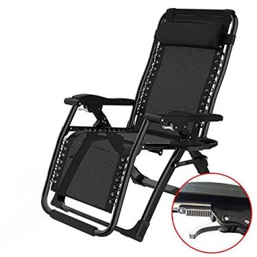 Imagem de Cadeira de gravidade zero, poltrona com gravidade zero, apoio de braço amplo, reclinável ajustável com suporte para copos, suporta 158 kg