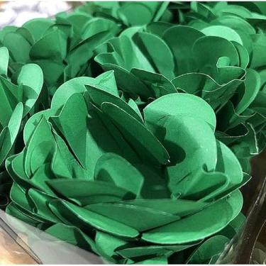 Imagem de Forminhas para Doces Finos - Kit 40/120 Formas Flor Decorativas | Ideal para Casamentos, Festas e Cupcakes (Style - Verde bandeira,40)