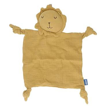 Imagem de SIWOTED Cobertor de segurança para bebês, gaze de algodão macio, secagem rápida, lavável, brinquedos de segurança para recém-nascidos (Amarela)