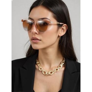 Imagem de Óculos de sol femininos polarizados vintage grandes para mulheres, strass, brilhante, para dirigir, viajar, Marrom