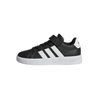 Imagem de adidas Tênis infantil unissex Grand Court 3.0 El C (criança pequena), Preto/branco/branco, 15