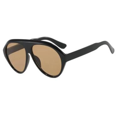 Imagem de Óculos de Sol UV400 - Tamanho Grande com Lentes Degradê em Cores Vibrantes para Homens e Mulheres, Ideais para Esportes ao Ar Livre, Corrida e Ciclismo, Cor Preta e Clara