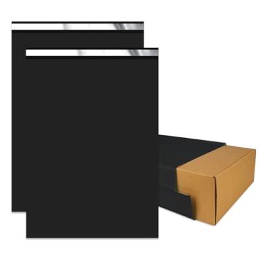 Imagem de Vapulcio Envelopes de poliéster 61 x 61 cm, 10 peças, envelopes de plástico preto com espessura de 2,36 mm, sacos de envio impermeáveis e resistentes a rasgos para roupas, sacos de poliéster
