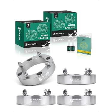 Imagem de YHTAUTO Espaçadores de roda quadriciclo 4 x 156 mm de 1,5 polegadas para modelos Polaris e Yamaha, Sportsman, RZR, Magnum, Predator, Raptor, Banshee, Blaster, Moto, espaçadores de pneu prateados 4 lug, furo do cubo de 131 mm pinos 3/8, 4 peças