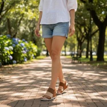 Imagem de Sandalia Anabela Modare Nature Elástico Canelado-Feminino