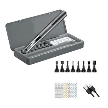 Imagem de Lixadeira alternativa elétrica portátil mini ferramenta de lixamento com 8 cabeças de lixamento