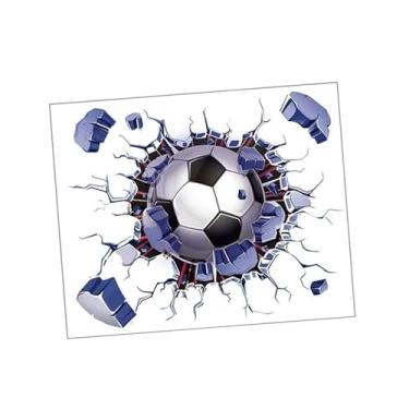 Imagem de Ioensy Adesivo de parede de futebol, arte decorativa, faça você mesmo, removível, adesivo de parede de bola de futebol para quartos de meninos,