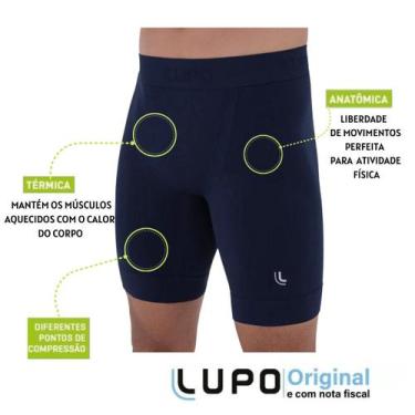 Imagem de Bermuda Short Masculina Esportiva Lupo I-MAX Compressão Térmica Sem Co