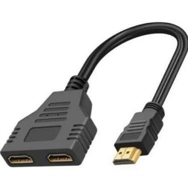 Imagem de Cabo Adaptador HDMI Duplicador com Duas Saídas, Splitter HDMI 1 Entrada para 2 Saídas
