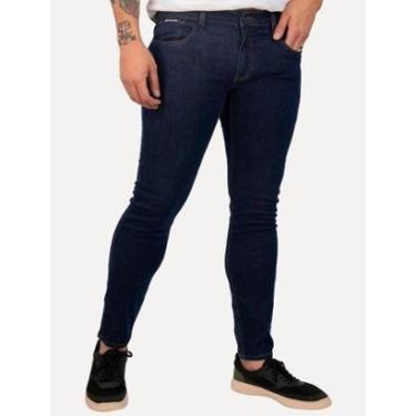 Imagem de Calça Calvin Klein Jeans Masculina Super Skinny 5 Pockets Escura-Masculino
