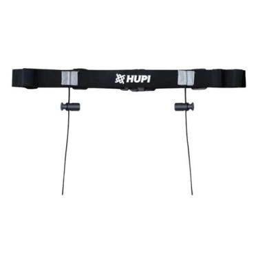 Imagem de Cinto Porta Número HUPI Running All Black Corrida com Compartimento pa