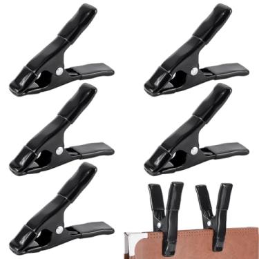 Imagem de WADORN 7 peças de grampos de mola de 10 cm, clipes fortes de metal resistente, conjuntos de clipes de fundo preto grande para arte, artesanato, marcenaria, cenário, fotografia, móveis, jardim, uso