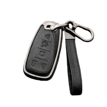 Imagem de Capa de chave de carro com 3 4 5 botões, compatível com Chevrolet Malibu XL Equinox, capa de acessórios automotivos(5 Btn Key D,Black)