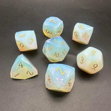 Imagem de DNDND Opal Multifacted DND Dice Set for Dungeons and Dragons Tabletop Gaming, Collectors | Premium Gift Box & Durable Design (Opal)