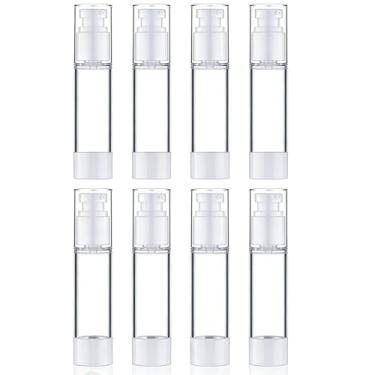 Imagem de Cosywell Pacote com 8 frascos de bomba Airless, 50 ml, recipiente de cosméticos sem ar, frascos de viagem para produtos de higiene pessoal, loção e creme