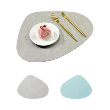 Imagem de Protetores De Mesa Em Couro PU Impermeável, Porta-Copos Para Café, Fác