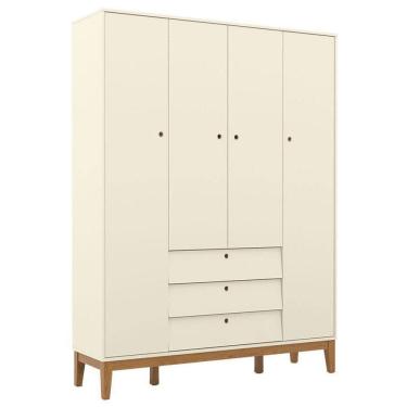 Imagem de Guarda Roupa Infantil 4 Portas Unique Off White Eco Wood - Matic