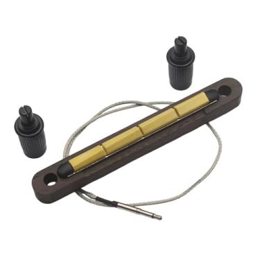 Imagem de Dynwave Captador piezoelétrico para baixo, fácil de instalar e substituir, profissional e leve, com conector de saída de 2,5 mm, 4 Cordas