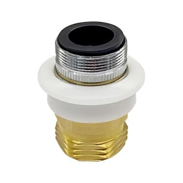 Imagem de Joywayus Adaptador de acoplamento de pressão de latão para lava-louças, 3/10.2 cm GHT macho para 15/16-27 macho ou 55/64-27 fêmea, torneira de pia de rosca dupla, conexão rápida a roscas de mangueira