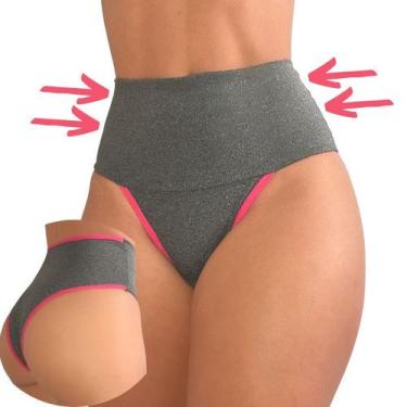 Imagem de Kit 15 Calcinhas Fitness Cós Alto Com Compressão Pra Barriga - USELUXE