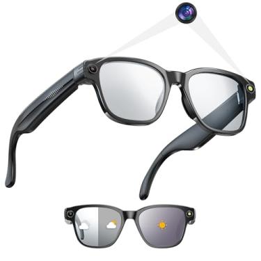 Imagem de Yowow BIT Óculos inteligentes com câmera AI para homens e mulheres com gravação de vídeo HD de 8 MP, foto 4K/1200P, tradução, assistente de voz GPT, reconhecimento de objetos AI, música/chamada sem