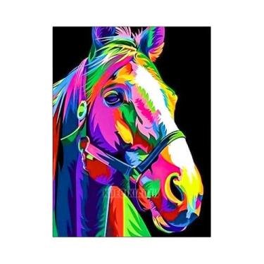 Imagem de Kit De Pintura Em Diamante 5D DIY Com Gato Leão E Tigre, Pedras Redond