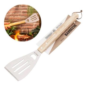 Imagem de Espátula Inox Para Churrasco Ou Chapa Hercules Mundial Bq85