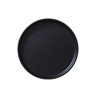 Imagem de Pires de plantas Vaso de flores, pires redondo, bandeja coletora plantas paletes cerâmica multicolorida(Preto,Grande)