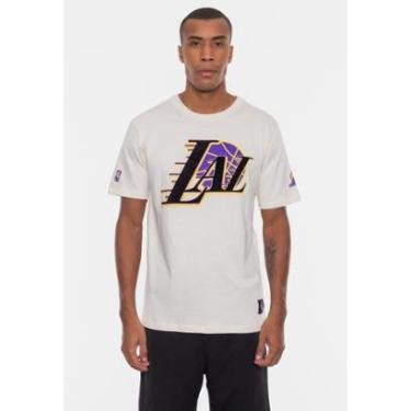 Imagem de Camiseta NBA Floco Los Angeles Lakers Masculino-Masculino