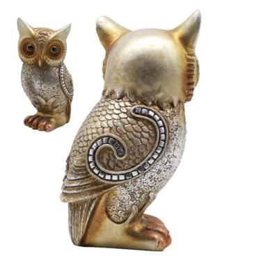 Imagem de Estátuas e estatuetas de coruja,Estatuetas de coruja pequenas,Escultura decorativa de mesa - Escultura decorativa de coruja, estátua de artesanato de arte doméstica, estatueta fofa de mesa para sala d