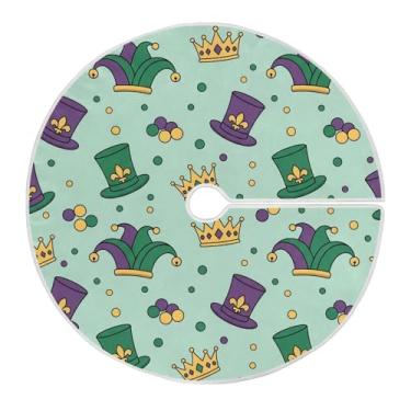 Imagem de ATTX Chapéus de bobo da corte de carnaval de 90 cm, saia de árvore - decoração festiva para festas de ano novo e carnaval #385