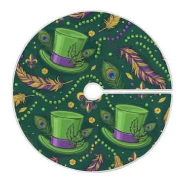 Imagem de ATTX Saia de árvore de carnaval de 118 cm - decoração festiva de Natal para festas de ano novo e carnaval #525