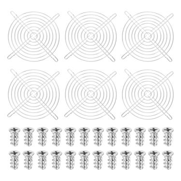 Imagem de PATIKIL Grade de dedo com ventilador de 150 mm, 6 peças de capa de proteção de grade de ventilação de metal com parafusos para oficina industrial, computador, geladeiras domésticas, ar condicionado