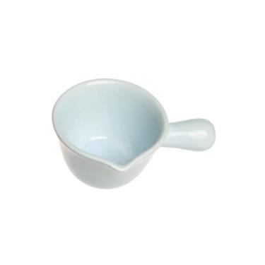 Imagem de Molho com cabo de cerâmica multicolorido, mini jarra de café e leite, barco de molho com bico de gotejamento, jarra de leite (azul)