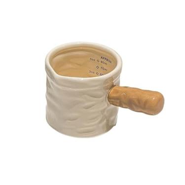 Imagem de Pote de leite de café leve de luxo com escala doméstica multicolorida de cerâmica pequena jarra de leite (marrom)