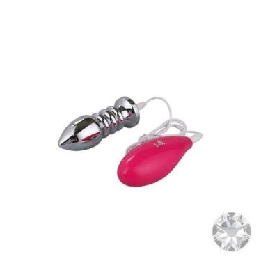 Imagem de Plug Anal Escalonado Com Vibro 100x40mm Sex Toy - MEAME, MPA2201 BRANC
