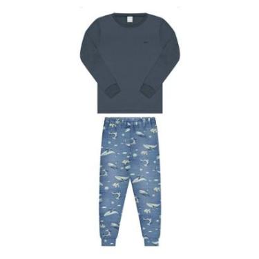 Imagem de Conjunto Pijama Infantil Menino Modelli Mar Azul Alakazoo-Masculino
