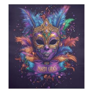 Imagem de Blueangle Máscara colorida de carnaval para lava-louças, capa frontal para lava-louças, adesivos de eletrodomésticos, adesivos de eletrodomésticos, 58 cm C x 66 cm, adesivo magnético decorativo (46)