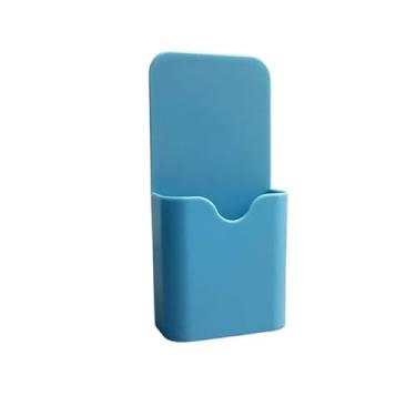 Imagem de Organizador Magnético Porta-Lápis - Suporte de Caneta para Quadro Branco, Geladeira e Superfícies Metálicas, Armazenamento Prático (Azul 11,5x5,2cm)