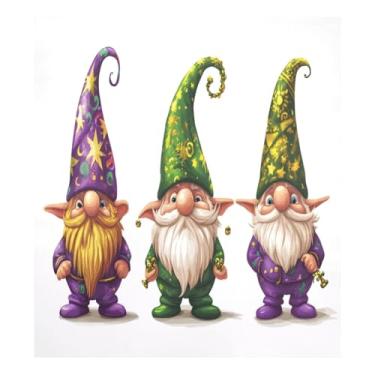 Imagem de Blueangle Mardi Gras Gnomos Capa de ímã para lava-louças, decoração frontal da capa da máquina de lavar louça, adesivos de eletrodomésticos, adesivos de eletrodomésticos, 58 cm C x 66 cm adesivo