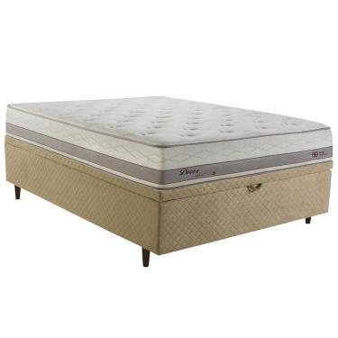 Imagem de Cama Box Baú Casal Molas Maxspring Herval Dover, 79x138x188 cm