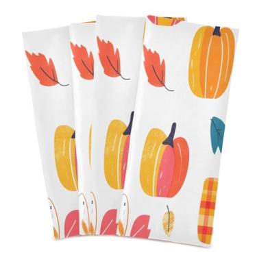 Imagem de xigua Conjunto de 6 panos de prato coloridos para cozinha de outono, toalhas de cozinha macias e altamente absorventes de secagem rápida para limpeza de pratos e limpeza à mão, 71 x 45 cm