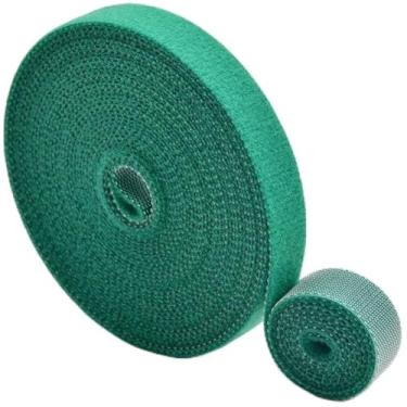 Imagem de Rolo de 5 metros x 15mm Abraçadeira fita Organizador Cabos Fios Dupla Face Enrolar (Verde,1 Rolo)