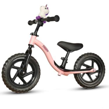 Imagem de KRIDDO Bicicleta de equilíbrio infantil de 2 anos, de 24 meses a 5 anos, bicicleta interativa de aprendizado precoce com equilíbrio estável, bicicleta de presente para meninos e meninas, rosa