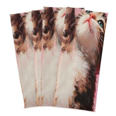 Imagem de xigua Conjunto de 6 panos de prato de cozinha Kitten, toalhas de cozinha macias altamente absorventes de secagem rápida para limpeza de pratos e limpeza manual, 71 x 45 cm
