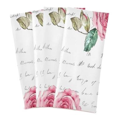 Imagem de xigua Conjunto de 6 panos de prato Roses Kitchen, toalhas de cozinha macias e altamente absorventes de secagem rápida para limpeza de pratos e limpeza manual, 71 x 45 cm