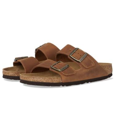 Imagem de Birkenstock Sandália Feminina Arizona-Oiled Em Couro, Cor Conhaque, 7-7,5 Estreita
