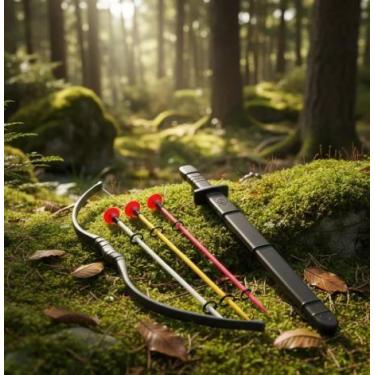 Imagem de Brinquedo Ninja Arco Flecha e Espada Diversão Combate - LSC Toys