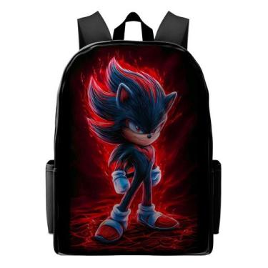 Imagem de Mochila Elegante Unissex Sonic Volta As Aulas Escolar Infantil - Stamp