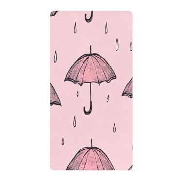 Imagem de Blueangle Lençol de berço padrão para berço infantil - Lençóis de algodão macio e respirável com guarda-chuvas (30)